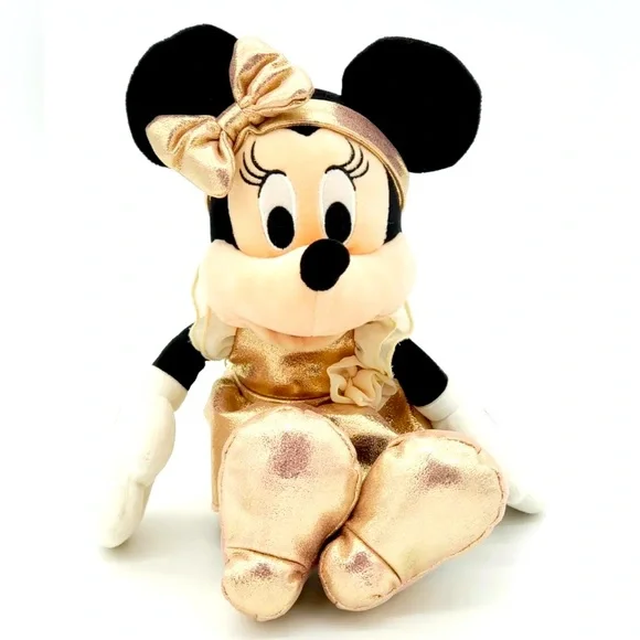 Disney | Toys | Nwot Disney Parks Minnie Mouse Rose Gold Dress Sparkle  Outfit 22 Plush 14 | Poshmark